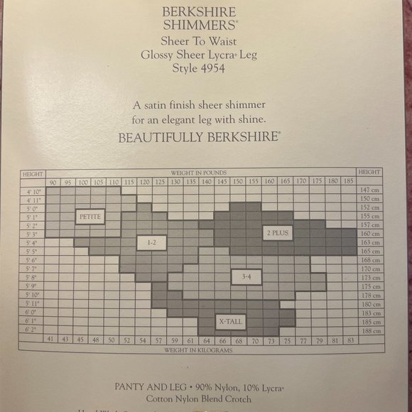 NWT Berkshire Pantyhose Shimmers Sheer Shaper Control Top Tights Black Petite - Picture 8 of 8